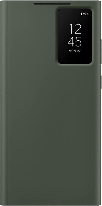 SAMSUNG Galaxy S23 Ultra S-View Wallet Phone Case, Protective Cover w/Card Holder Slot, Finger Tap Clear Window, US Version