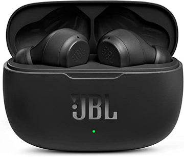 JBL Wave200 True Wireless Earbud Headphones, Deep Powerful Bass, 20H Battery, Dual Connect, Hand-Free Call, Voice Assistant, Comfortable Fit, IPX2 Sweatproof, Pocket Friendly - Black, JBLW200TWSBLK
