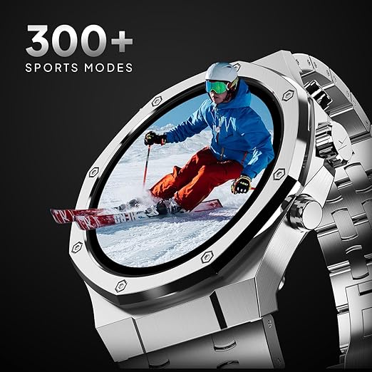 Fire-Boltt Royale Luxury Stainless Steel Smart Watch 1.43” AMOLED Display, Always On Display, 750 NITS Peak Brightness 466 * 466 px Resolution. Bluetooth Calling, IP67, 75Hz Refresh Rate