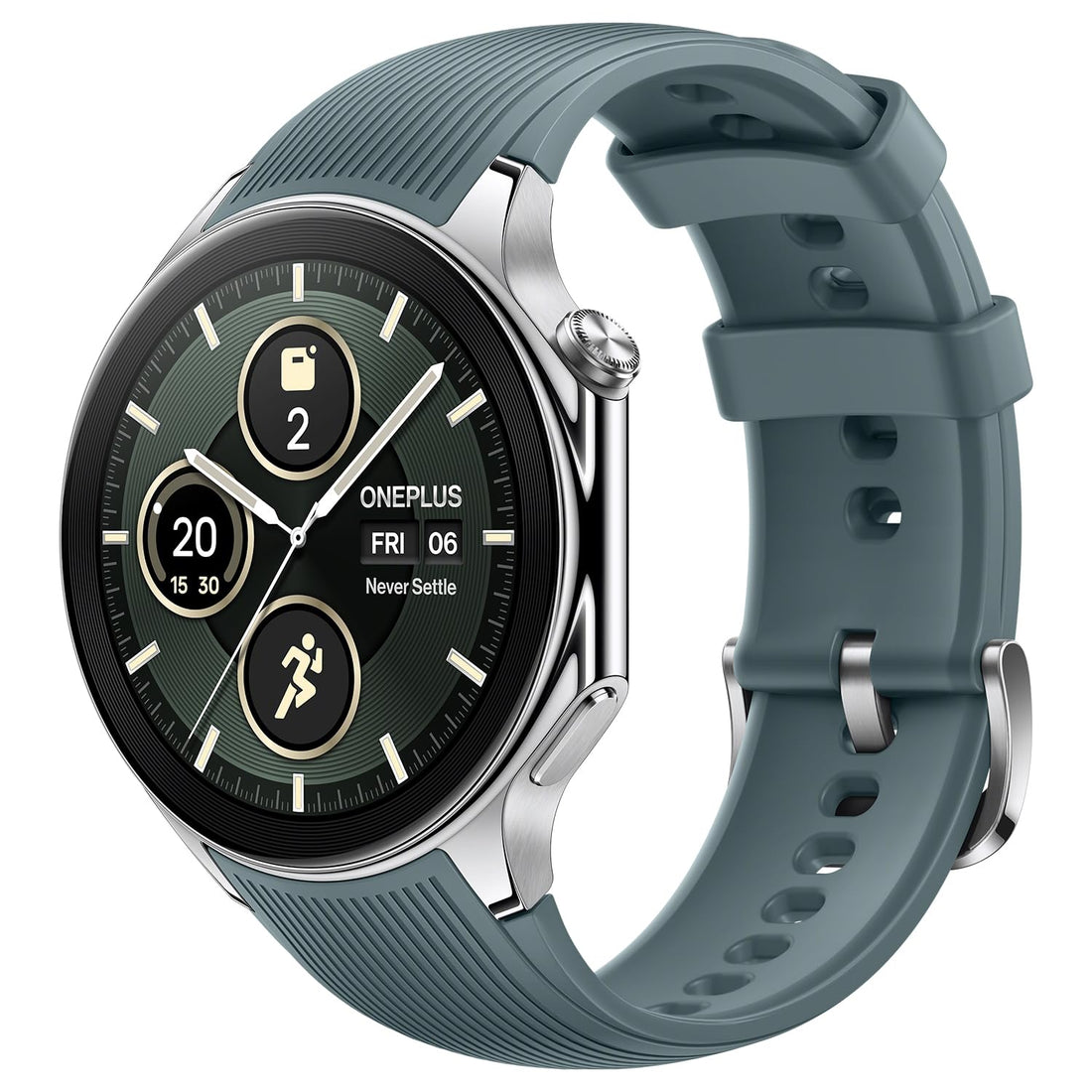 OnePlus Watch 2 with Wear OS 4,Snapdragon W5 Chipset,Upto 100hrs battery life,1.43’’ AMOLED Display,Stainless Steel & Sapphire Crystal build,Dual Frequency GPS,5 ATM, IP68 & BT Calling!!