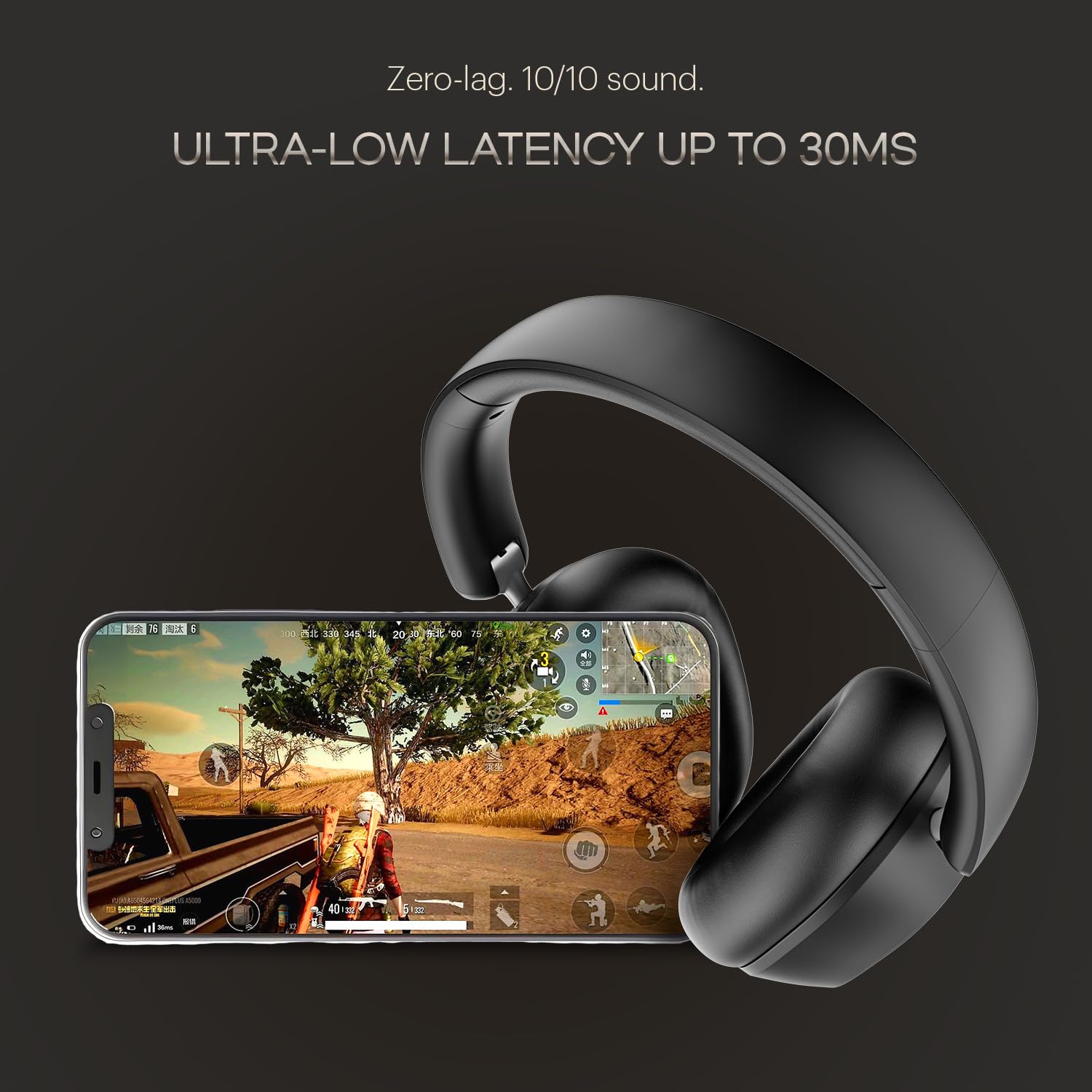 Noise Newly Launched Airwave Max 5 Wireless Over-Ear Headphones with Adaptive Hybrid ANC (up to 50dB), HFA Tech, 80H Playtime, Dual Pairing(Carbon Black)