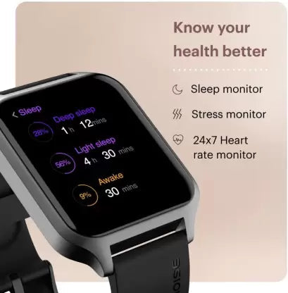 Noise ColorFit Brio Smartwatch  (Black Strap, Regular)