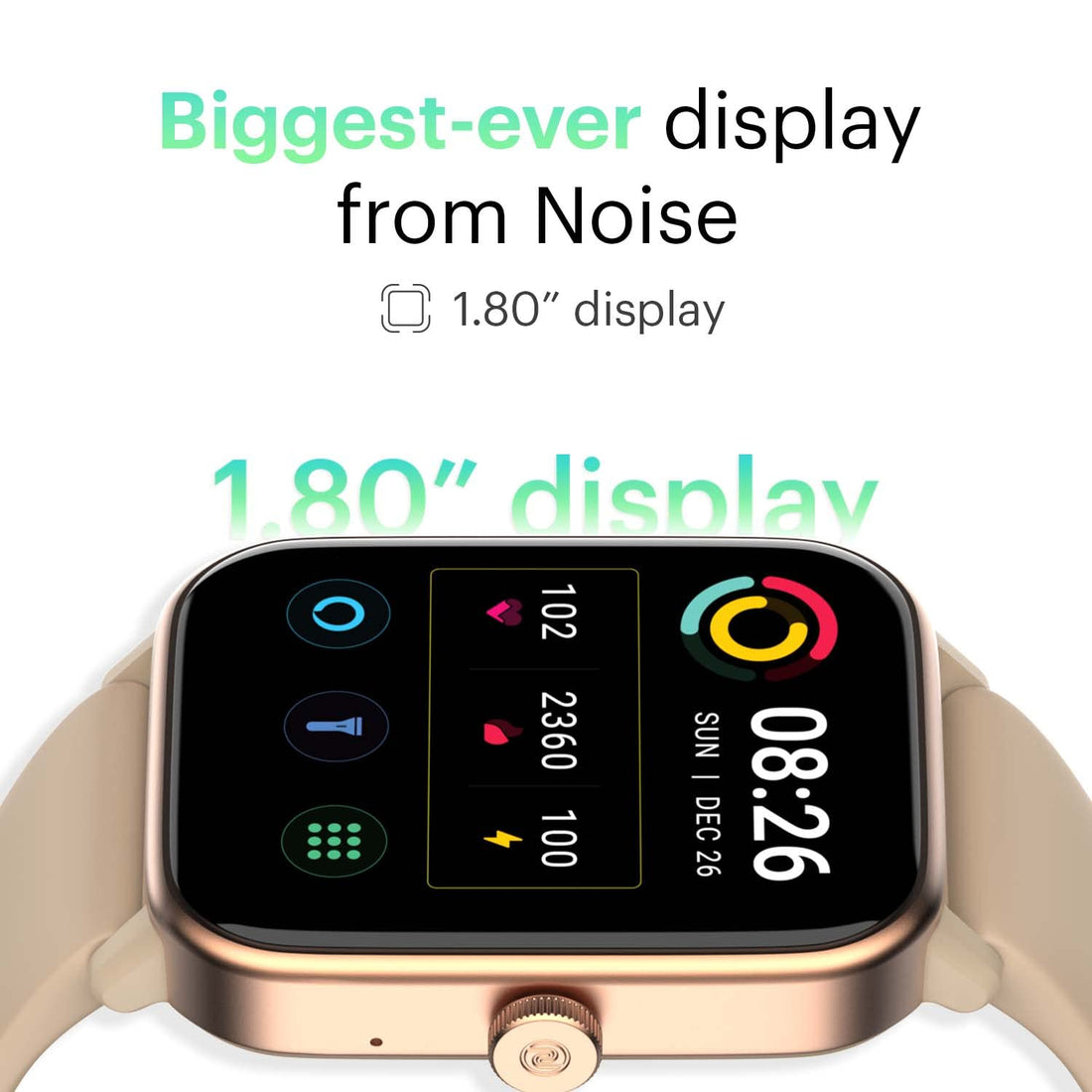 Newly Launched Noise ColorFit Pro 4 Max 1.8" Biggest Display, Bluetooth Calling Smart Watch, Built.in Alexa, 100 Sports Modes, Noise Detection, Noise Health & Productivity Suite (Rose Gold)