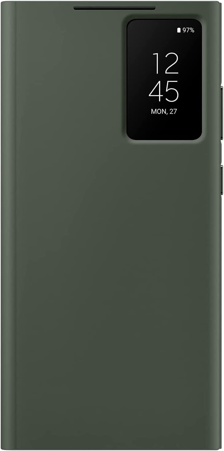 SAMSUNG Galaxy S23 Ultra S-View Wallet Phone Case, Protective Cover w/Card Holder Slot, Finger Tap Clear Window, US Version