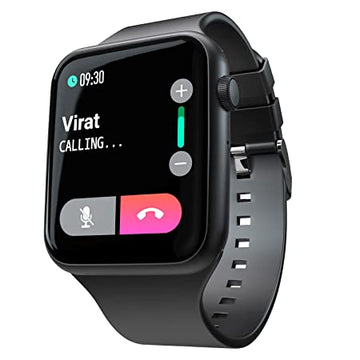 Firebolt ring/call Bluetooth Calling Smartwatch with SpO2 & 1.7” Metal Body with Blood Oxygen Monitoring, Continuous Heart Rate, Full Touch & Multiple Watch Faces (Black), M (BSW005)
