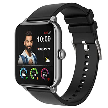FireBoltt Ninja Calling 1.69" Full Touch Bluetooth Calling Smartwatch with 30 Sports Mode, SpO2, Heart Rate Monitoring & AI Voice Assistant (Metal Grey)