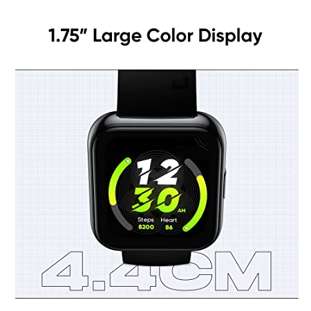 realme Smart Watch 2 Pro (Space Grey) with 4.45 cm (1.75") HD Super Bright Touchscreen, Dual-Satellite GPS, 14-Day Battery, SpO2 & Heart Rate Monitoring, IP68 Water Resistance