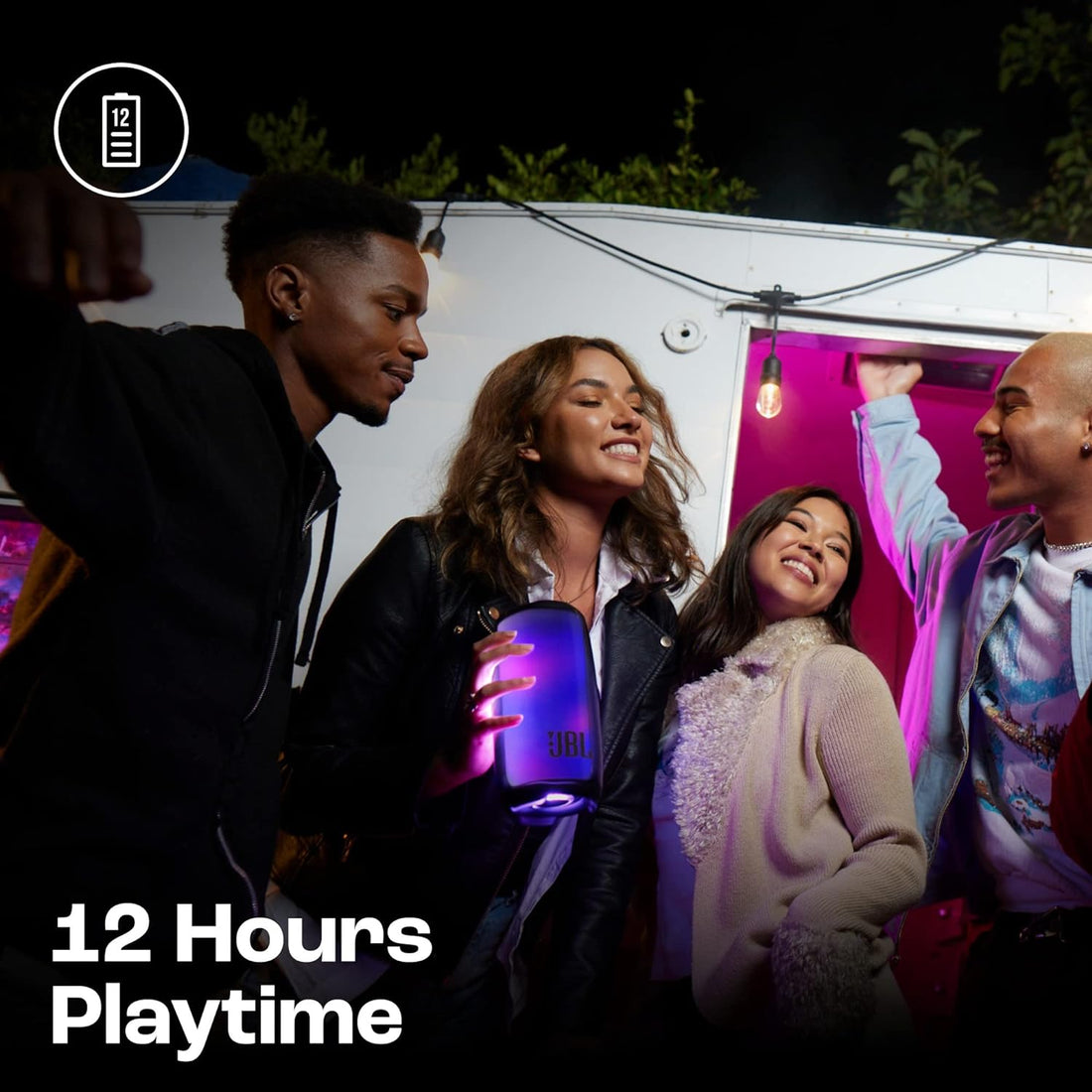 JBL Pulse 5, Wireless Portable Bluetooth Speaker, 40 Watt, Customized 360° Lightshow Portable App, Pro Sound, Deep Bass, 12 Hours Playtime, PartyBoost, IP67 Waterproof & Dustproof