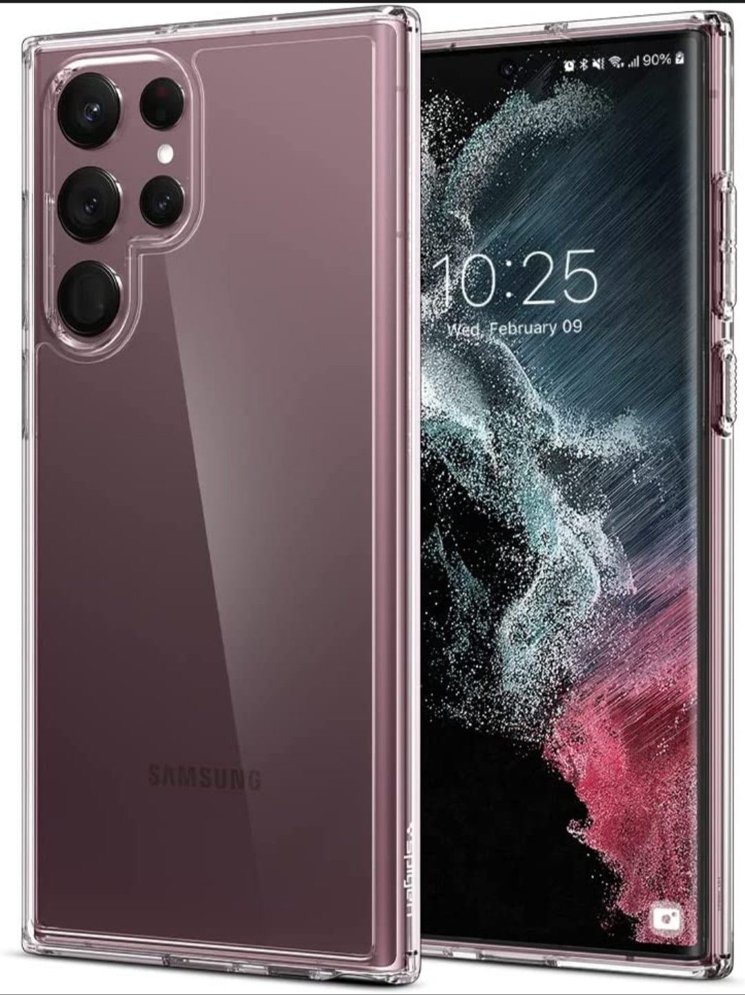 Spigen Ultra Hybrid Back Cover Case for Samsung Galaxy S22 Ultra (TPU + Poly Carbonate | Crystal Clear)