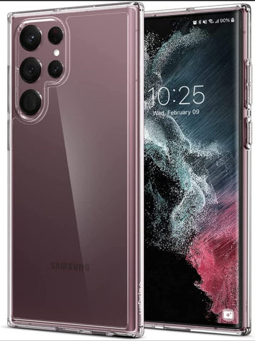 Spigen Ultra Hybrid Back Cover Case for Samsung Galaxy S22 Ultra (TPU + Poly Carbonate | Crystal Clear)